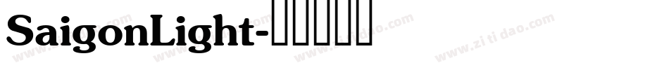 SaigonLight字体转换