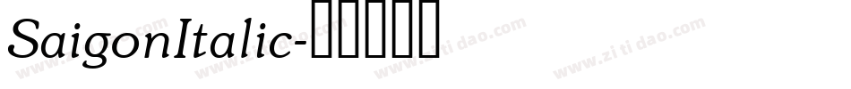 SaigonItalic字体转换
