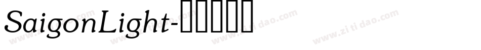 SaigonLight字体转换
