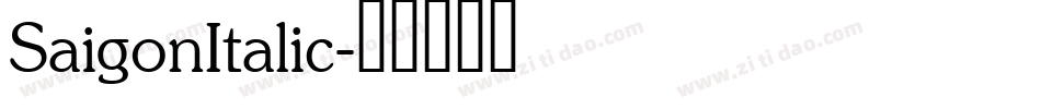 SaigonItalic字体转换