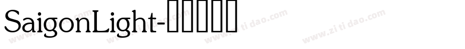 SaigonLight字体转换