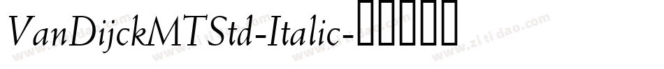 VanDijckMTStd-Italic字体转换