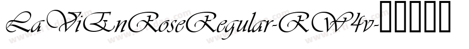 LaViEnRoseRegular-RW4v字体转换