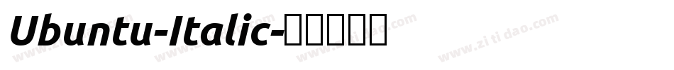 Ubuntu-Italic字体转换
