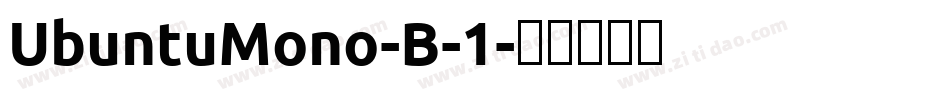 UbuntuMono-B-1字体转换