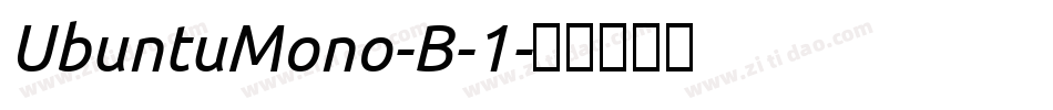 UbuntuMono-B-1字体转换