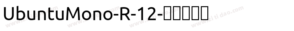 UbuntuMono-R-12字体转换