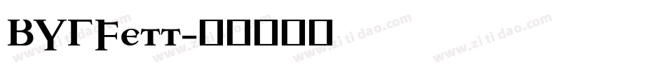 BVGFett字体转换