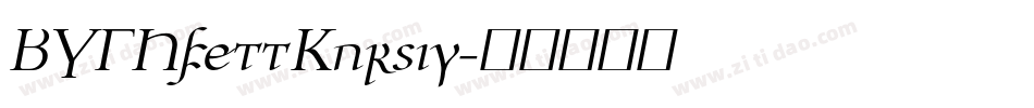 BVGHfettKursiv字体转换