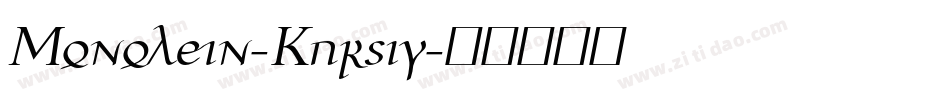 Monolein-Kursiv字体转换