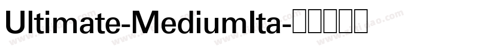 Ultimate-MediumIta字体转换