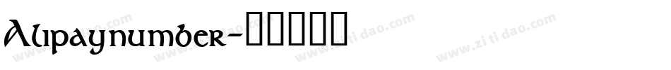 Alipaynumber字体转换