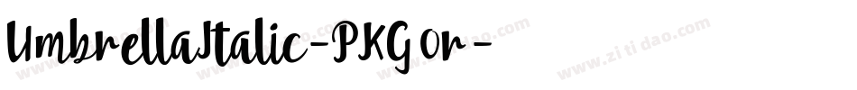 UmbrellaItalic-PKG0r字体转换