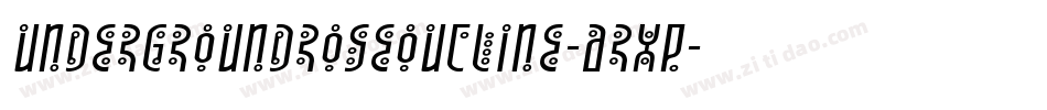 UndergroundRoseOutline-ArXp字体转换