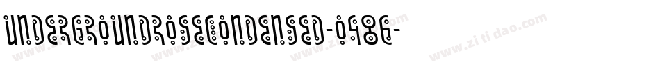 UndergroundRoseCondensed-O486字体转换