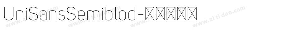 UniSansSemiblod字体转换
