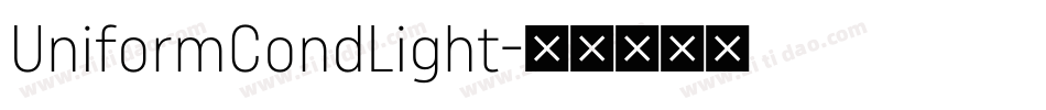 UniformCondLight字体转换