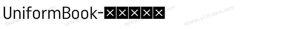 UniformBook字体转换