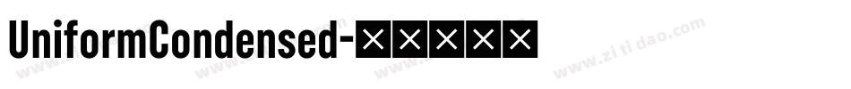 UniformCondensed字体转换