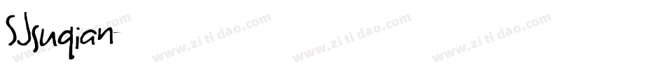 SJsuqian字体转换