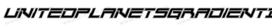 UnitedPlanetsGradientItalic-ArYg字体转换