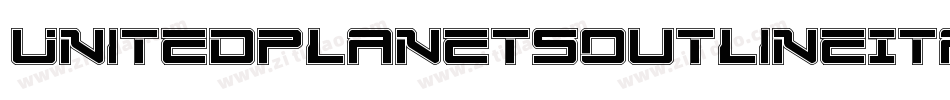 UnitedPlanetsOutlineItalic-zaLL字体转换