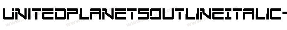 UnitedPlanetsOutlineItalic-zaLL字体转换