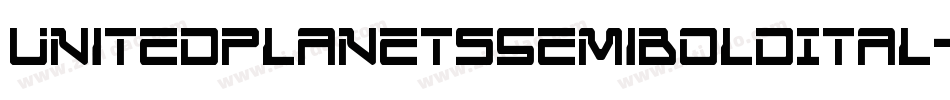 UnitedPlanetsSemiBoldItal-6V51字体转换