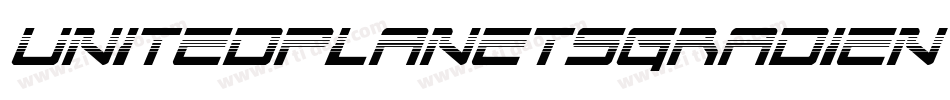 UnitedPlanetsGradientItalic-ArYg字体转换