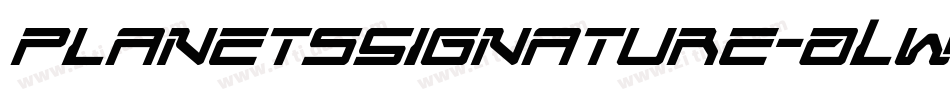 PlanetsSignature-ALw16字体转换 PlanetsSignature-ALw16字体转换