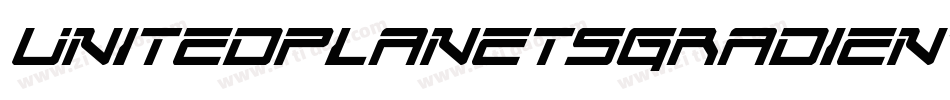 UnitedPlanetsGradientItalic-ArYg字体转换