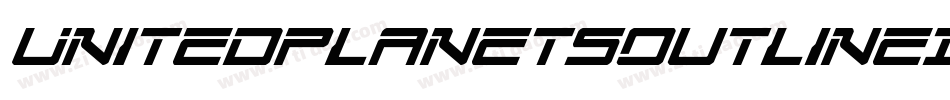 UnitedPlanetsOutlineItalic-zaLL字体转换