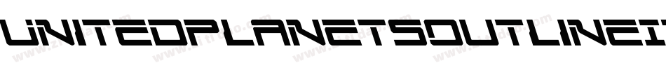 UnitedPlanetsOutlineItalic-zaLL字体转换