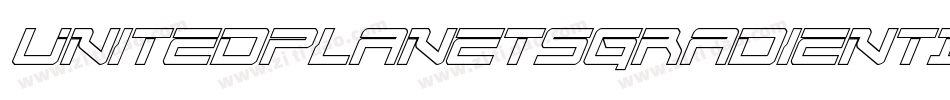 UnitedPlanetsGradientItalic-ArYg字体转换