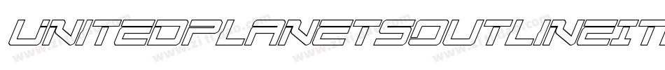 UnitedPlanetsOutlineItalic-zaLL字体转换