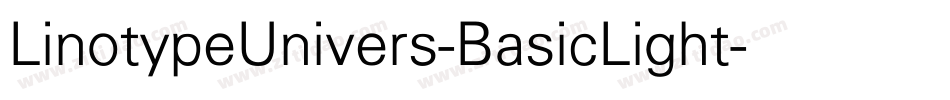 LinotypeUnivers-BasicLight字体转换