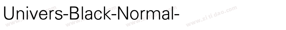 Univers-Black-Normal字体转换