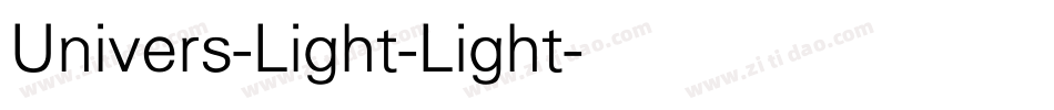 Univers-Light-Light字体转换