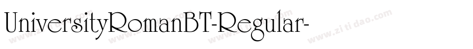 UniversityRomanBT-Regular字体转换