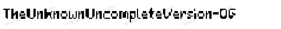 TheUnknownUncompleteVersion-DG50字体转换