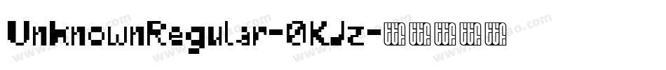 UnknownRegular-0KJz字体转换