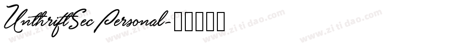 UnthriftSecPersonal字体转换
