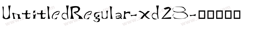 UntitledRegular-xd28字体转换