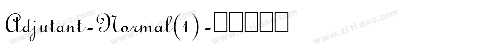 Adjutant-Normal(1)字体转换