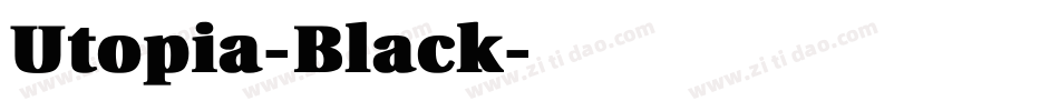 Utopia-Black字体转换