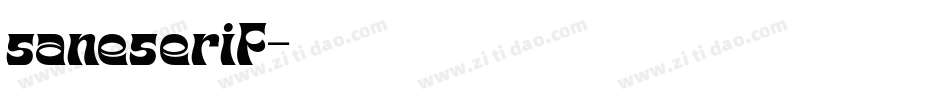 saneserif字体转换