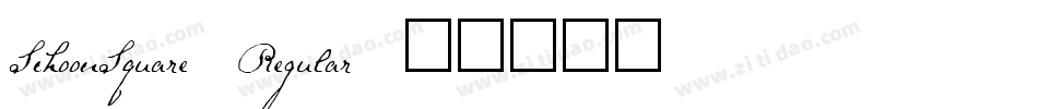 SchoonSquare-Regular字体转换