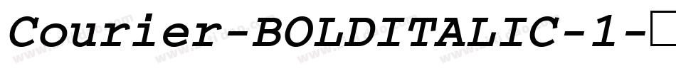 Courier-BOLDITALIC-1字体转换