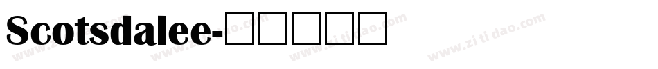 Scotsdalee字体转换