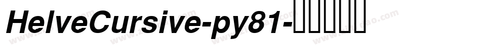 HelveCursive-py81字体转换